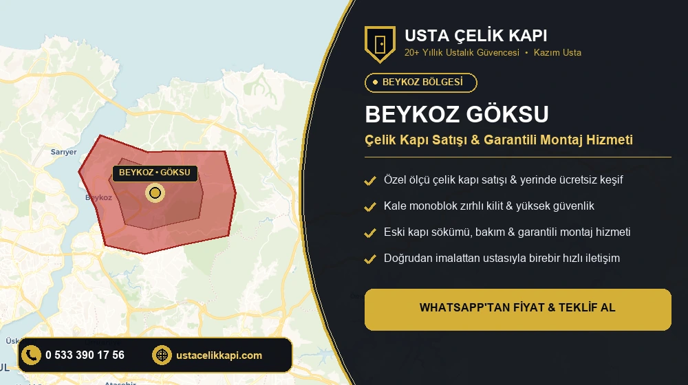 Beykoz Göksu Çelik Kapı Satış & Montaj Servisi
