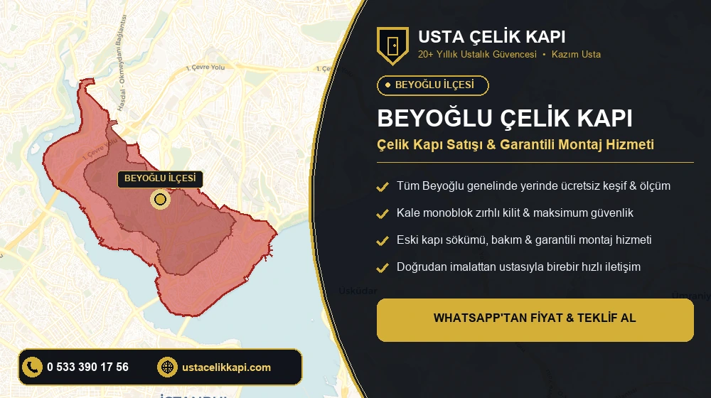 Beyoğlu Çelik Kapı Satış, Montaj ve Tamir Hizmeti