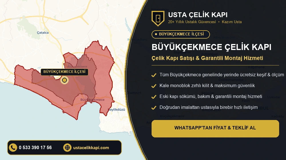 Büyükçekmece Çelik Kapı Satış, Montaj ve Tamir Hizmeti