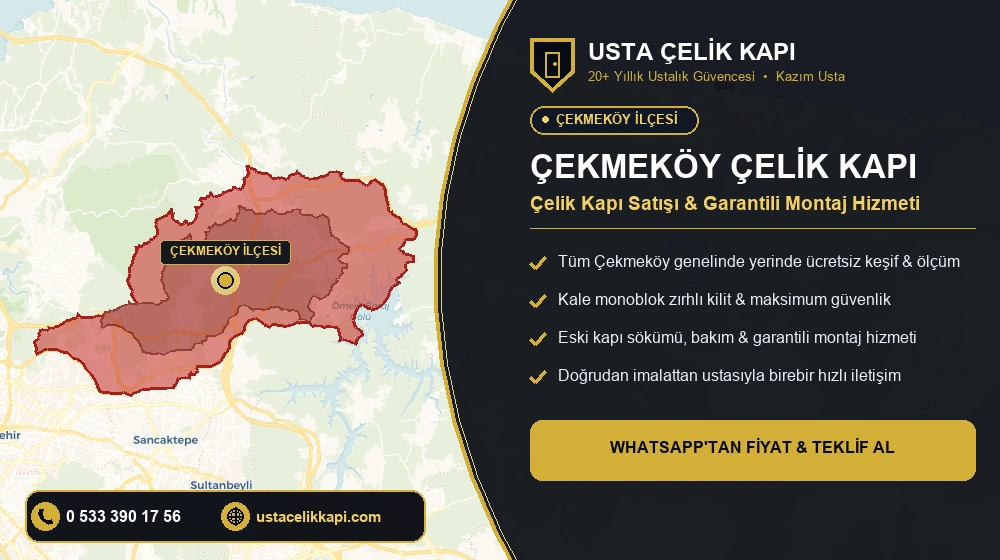 Çekmeköy Çelik Kapı Satış, Montaj ve Tamir Hizmeti