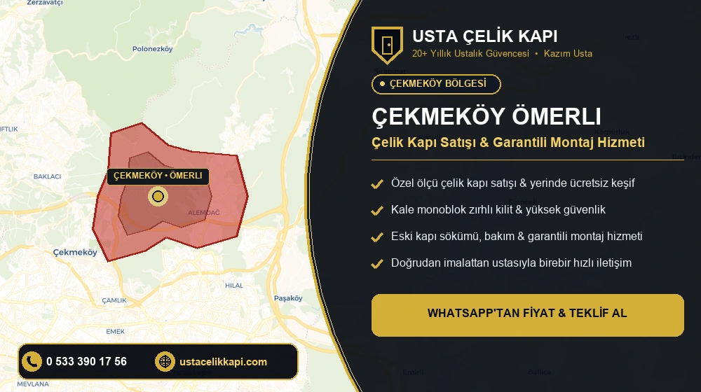 Çekmeköy Ömerli Çelik Kapı Satış & Montaj Servisi