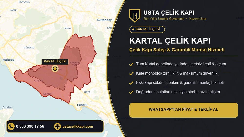 Kartal Çelik Kapı Satış, Montaj ve Tamir Hizmeti