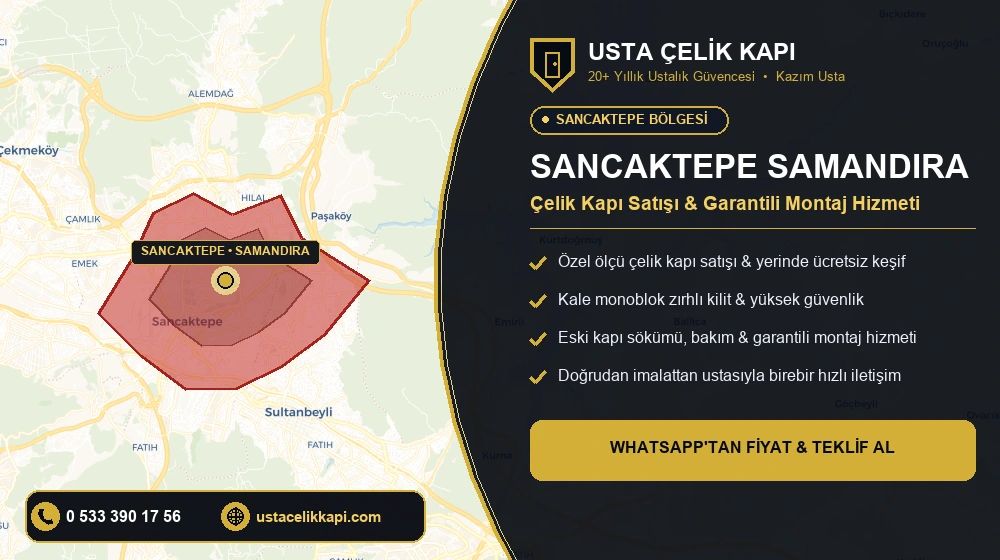 Sancaktepe Samandıra Çelik Kapı Satış & Montaj Servisi